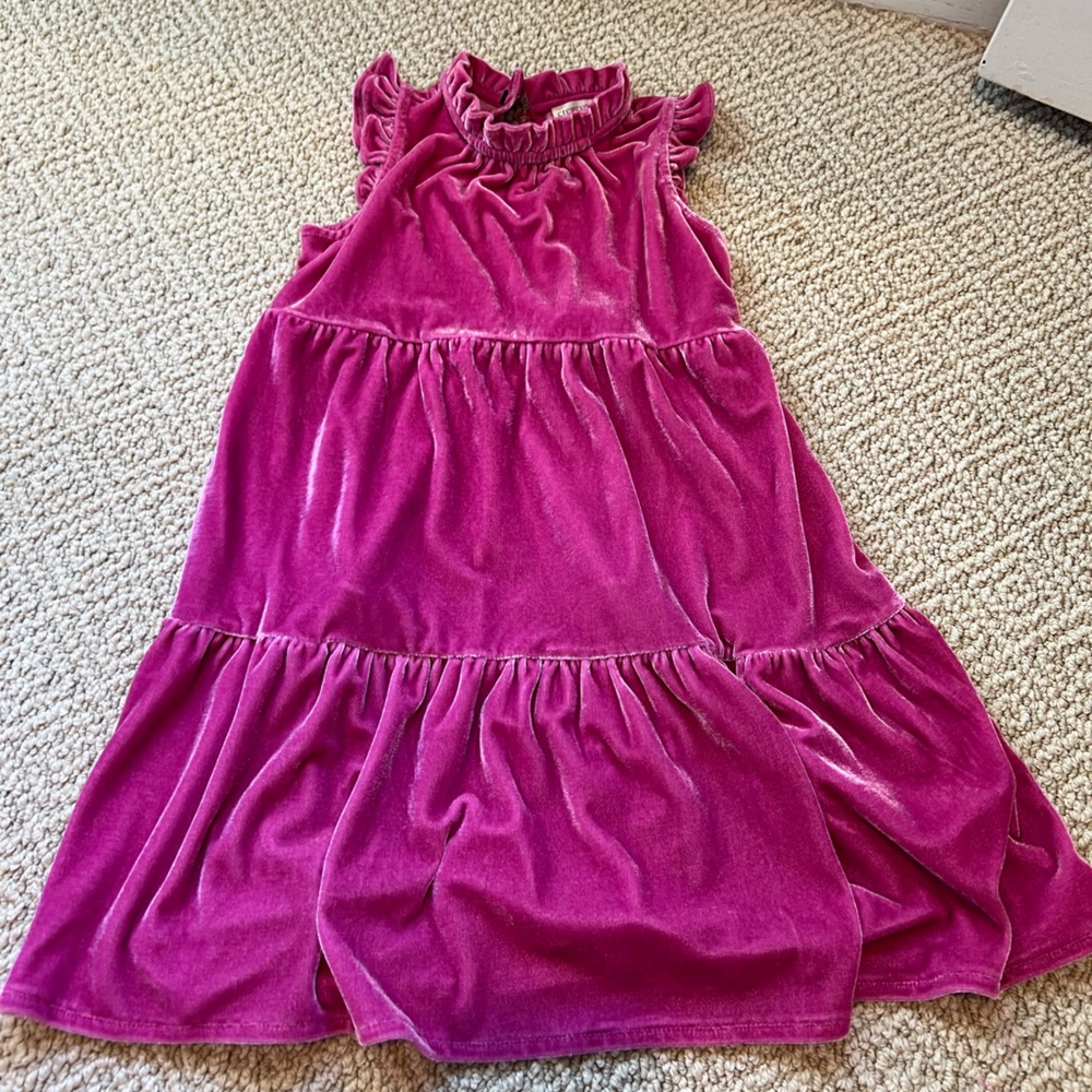 crew Cuts velvet pink dress